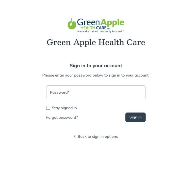 Fullscript password entry screen